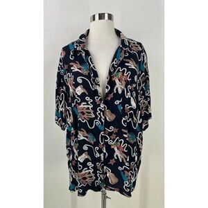 Chicos Design Artisan Boho Western Button Down Shirt